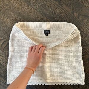PacSun Cream Knit Mini Skirt